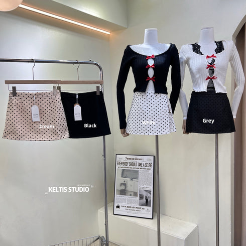 Polka Dot Mini Skirts